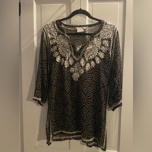 Gretchen Scott Black & White Tunic